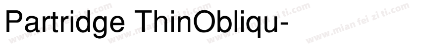 Partridge ThinObliqu字体转换